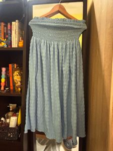 Light Blue Smocked Spaghetti Strap Top