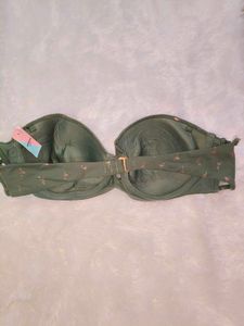 Green Flamingo Bikini Top
