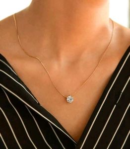 Delicate Solitaire Pendant Necklace