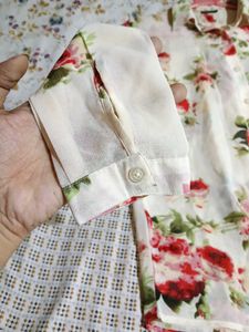 Floral Shirt Semi Sheer