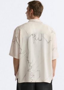 ZARA STREAK PRINT SHIRTS | OYSTER-WHITE