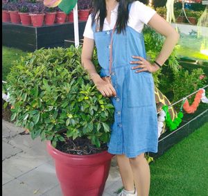 Sleeveless Denim Dress/ Frock