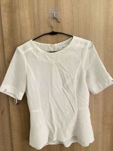 Chic White Peplum Top