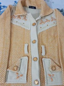 Vintage Embroidered Knit Coat