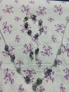 Amethyst Gemstone Jewelry Set
