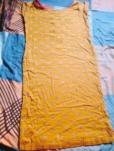 Yellow Kurta With Pink Patiala Set