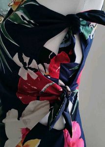 One Shoulder Floral Mini Dress