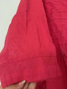 Vibrant Red Textured Kurta