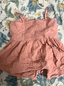 Pink Eyelet Cami Romper