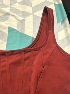 Chic Burgundy Corset Top