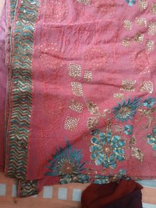 Elegant Pink Saree with Sequins