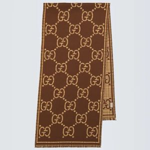 GUCCI - GG wool jacquard scarf Authentic✅