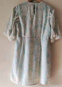 Pastel Blue Printed Dress Size 36