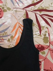 Black Ribbed Tank Top