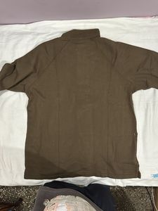 Men's Brown Quarter Zip Pullover