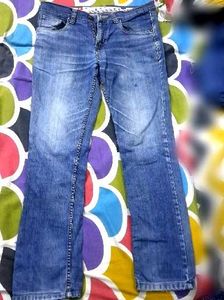 Blue Wash Bootcut Jeans