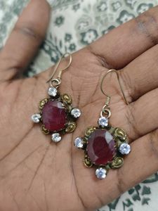 Real Ruby Earrings