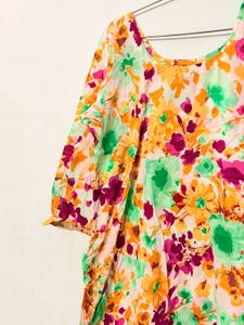 Vibrant Floral Kurta Set with Dupatta