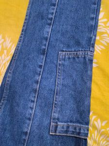 Blue Denim Cargo Jeans