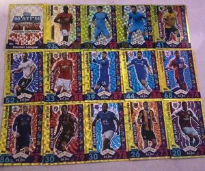 gold foil football cards match attax