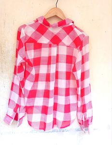 Korean Patterned Shirt Transparent Top (Women)