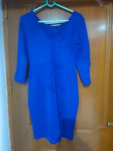 Vibrant Blue Sparkly Mini Dress