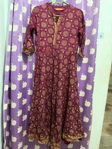 Elegant Indian Kurta with Gold Print