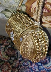 Gold Clutch with Embellishments
