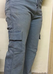 Light Wash Blue Cargo Jeans