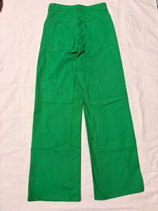 H&amp;M Bright Green Wide Leg Pants