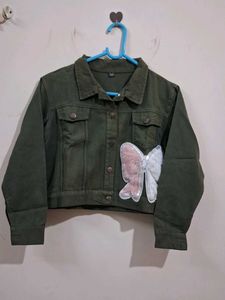 short  denim  jacket with one piece 💙 ✨️