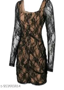 Black Lace Mini Dress