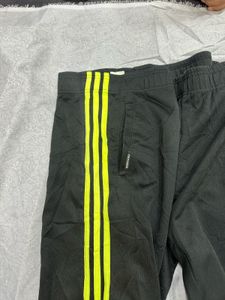 Adidas Authentic Black Track Pants (Neon Logo) 🔥