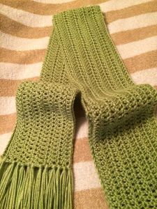 Crochet Green Hiroshi's Scarf