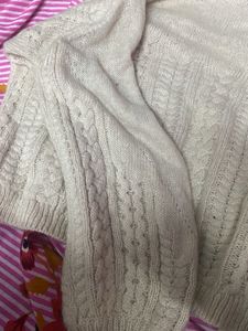 Cozy Knit Sweater with Fringe Detail