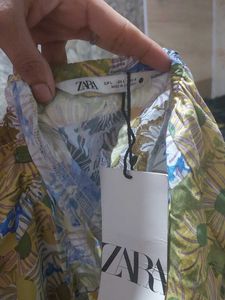 Zara Floral Print Mini Dress With Tag