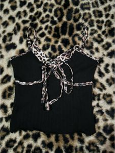 Leopard Trim Cami Top