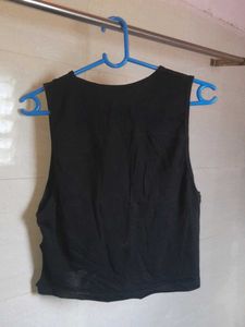 Black Crop Tank Top