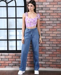 NEW Lavender Abstract Print Crop Top