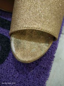 Sparkly Gold high heels for women
