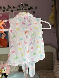 Cute Gummy Bear &amp; Flower Print Top