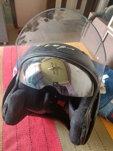 Big Size Helmet With Front Glass And Sunglasses
