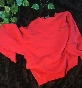 Red Crew Neck Sweatshirt