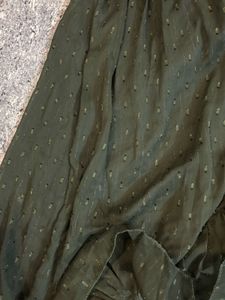Chic Olive Green Mini Dress