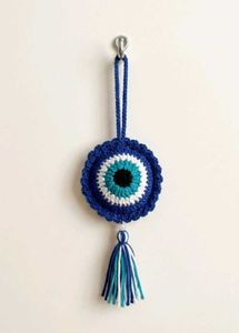 Handmade Crochet Evil Eye Charm