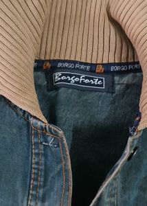 Stylish Denim Jacket with Corduroy Sleeves
