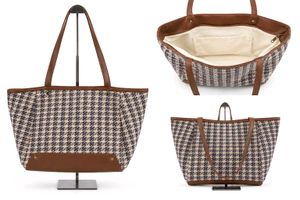Chic Houndstooth Tote Bag