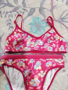 Floral Print Bra & Panty Set
