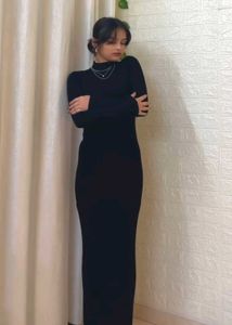 Branded Black Maxi Dress (heavy item)