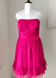 Cocktail Tube Dress With Frills